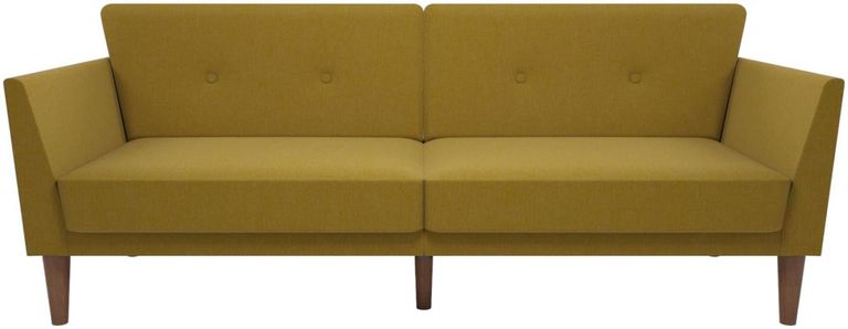 Nowata Regal Mustard Linen Futon Sofa Bed - 2180329NUK