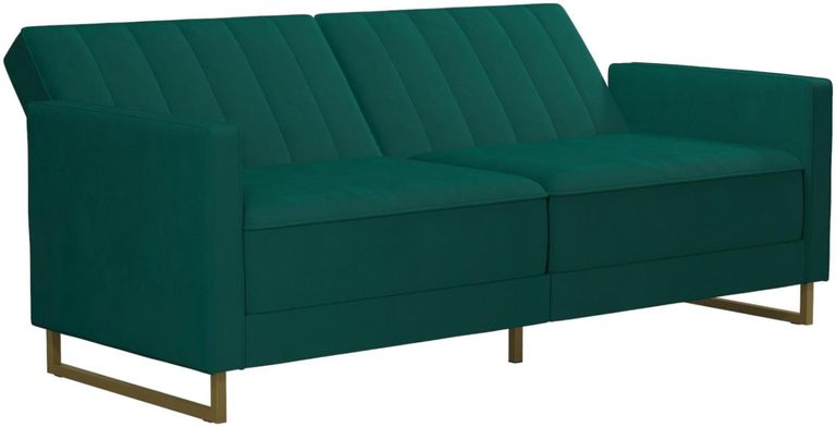 Nowata Skylar Green Velvet Sofa Bed - 2358979NUK