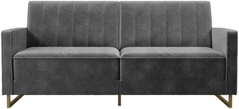 Nowata Skylar Grey Velvet Sofa Bed - 2358479NUK
