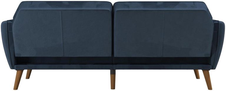 Nowata Tallulah Blue Velvet Futon Sofa Bed - 2144679NUK