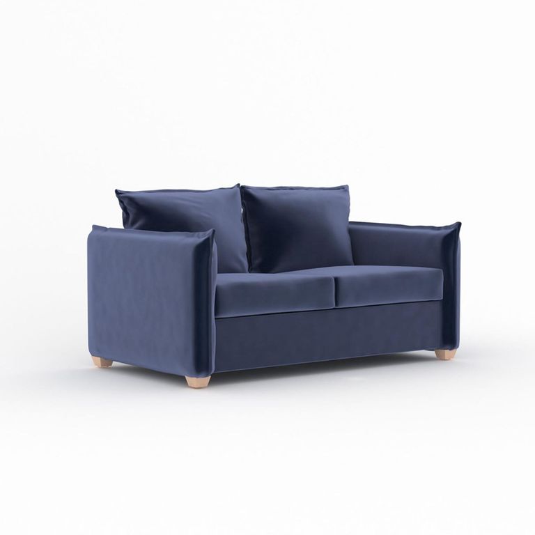 Oliver Sofa Bed - Sunningdale Midnight Blue Fabric - 2 Seater