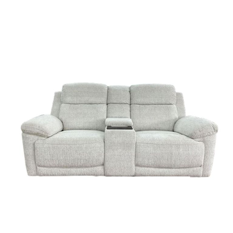Owen Electric Recliner Sofa - Cream Fabric - 2 Seater - Console