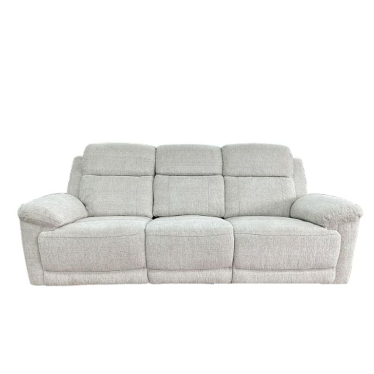 Owen Electric Recliner Sofa - Cream Fabric - 3 Seater