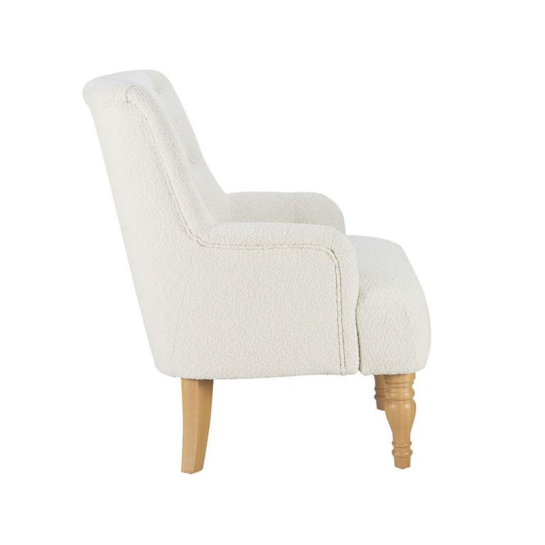 Padstow Highback Armchair - White Fabric