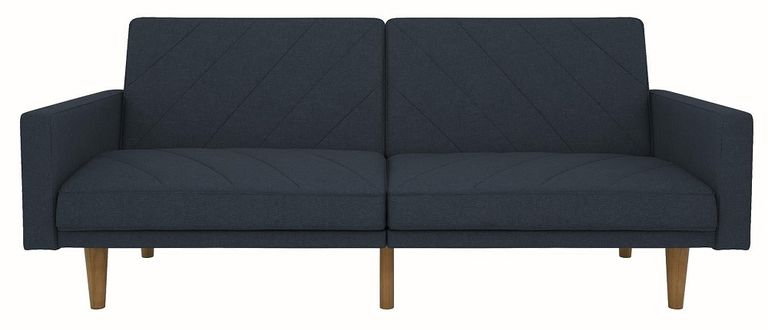 Paso Navy Blue Linen Fabric 2 Seater Sofa Bed - 2110629UK