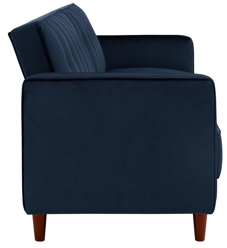 Pinto Tufted Transitional Futon Velvet Fabric 2 Seater Sofa Bed - 2164659UK