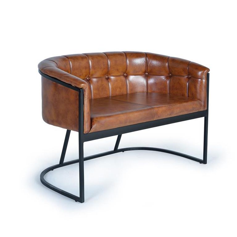 Quasqueton Sofa - Brown Leather - 2 Seater