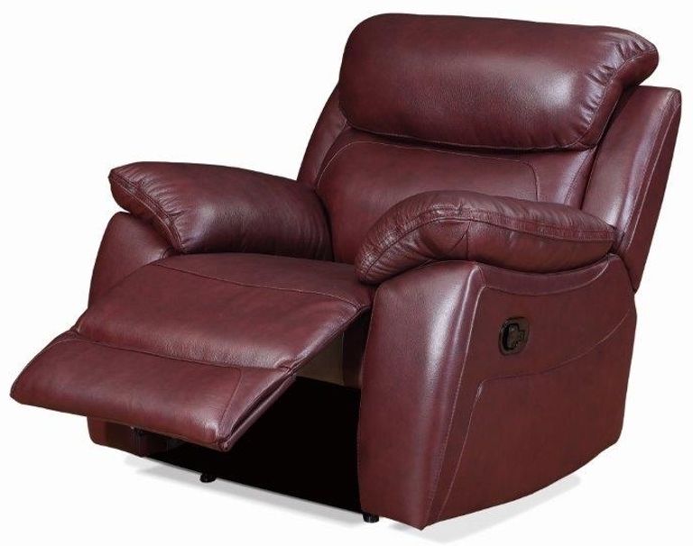 Rivoli Recliner Armchair - Burgundy Leather
