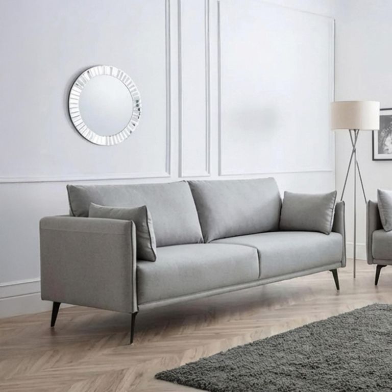 Rohe Sofa - 3 Seater - Grey Fabric