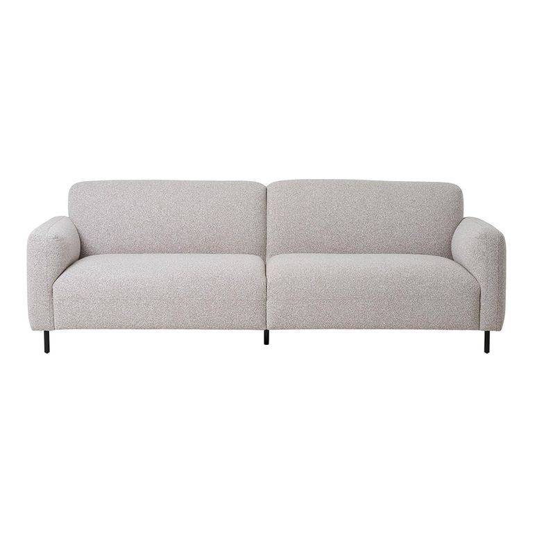 Salvador 3 Seater Sofa - Light Grey Boucle Fabric