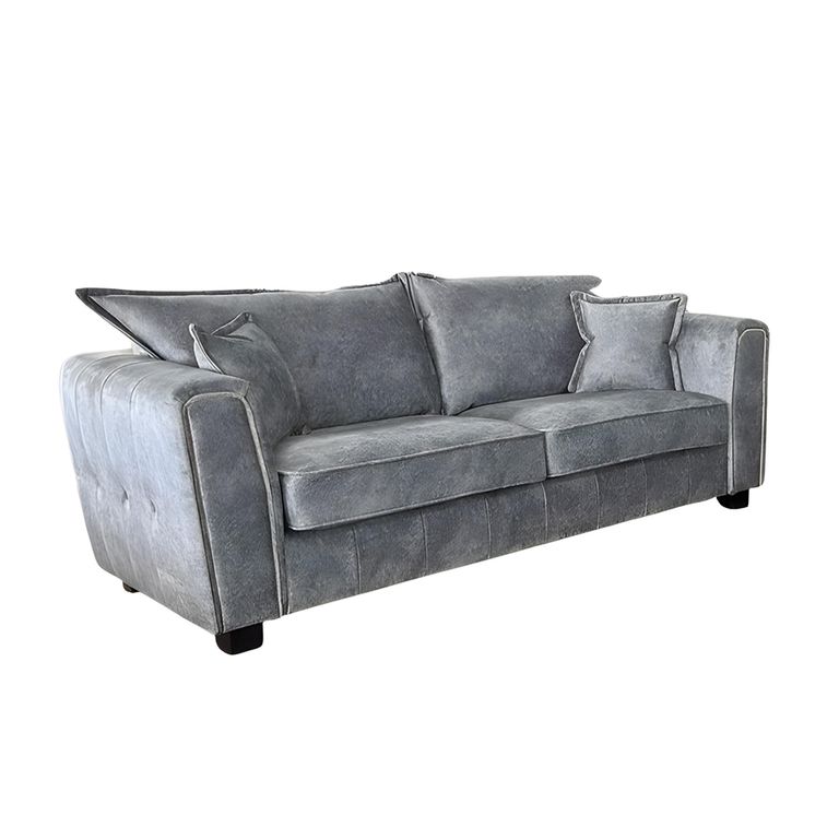 Serena Sofa - Silver Grey Fabric - 3 Seater