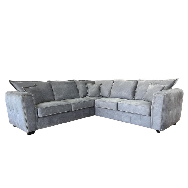 Serena Corner Sofa - Silver Grey Fabric