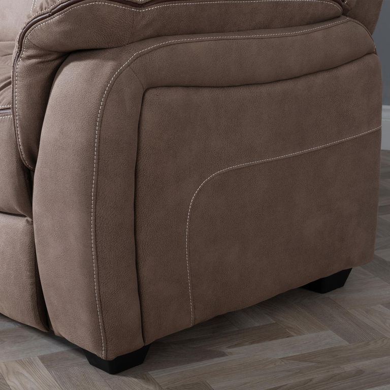 Seville Brown Fabric 2 Seater Sofa