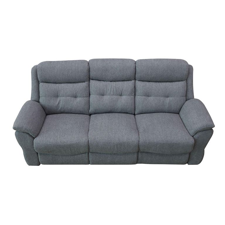 Shelby Grey Fabric 3 Seater Recliner Sofa