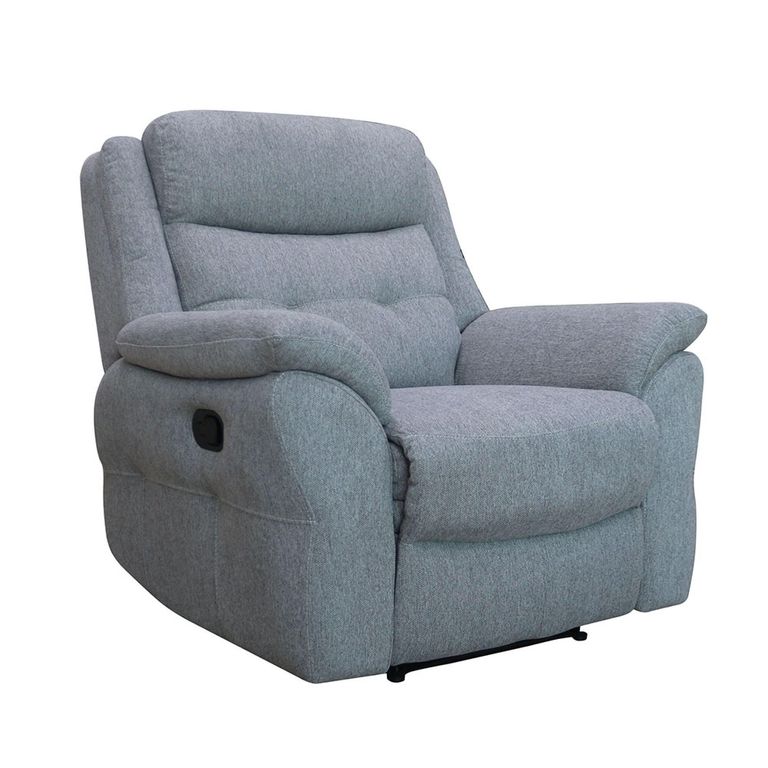 Shelby Grey Fabric Recliner Armchair