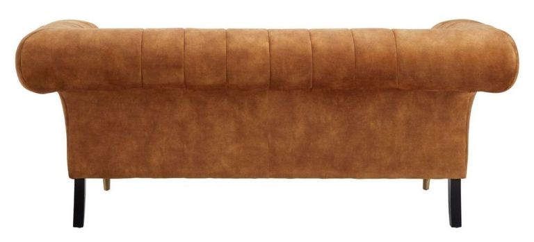 Siena Sofa - 2 Seater - Chesterfield - Brown Velvet Fabric