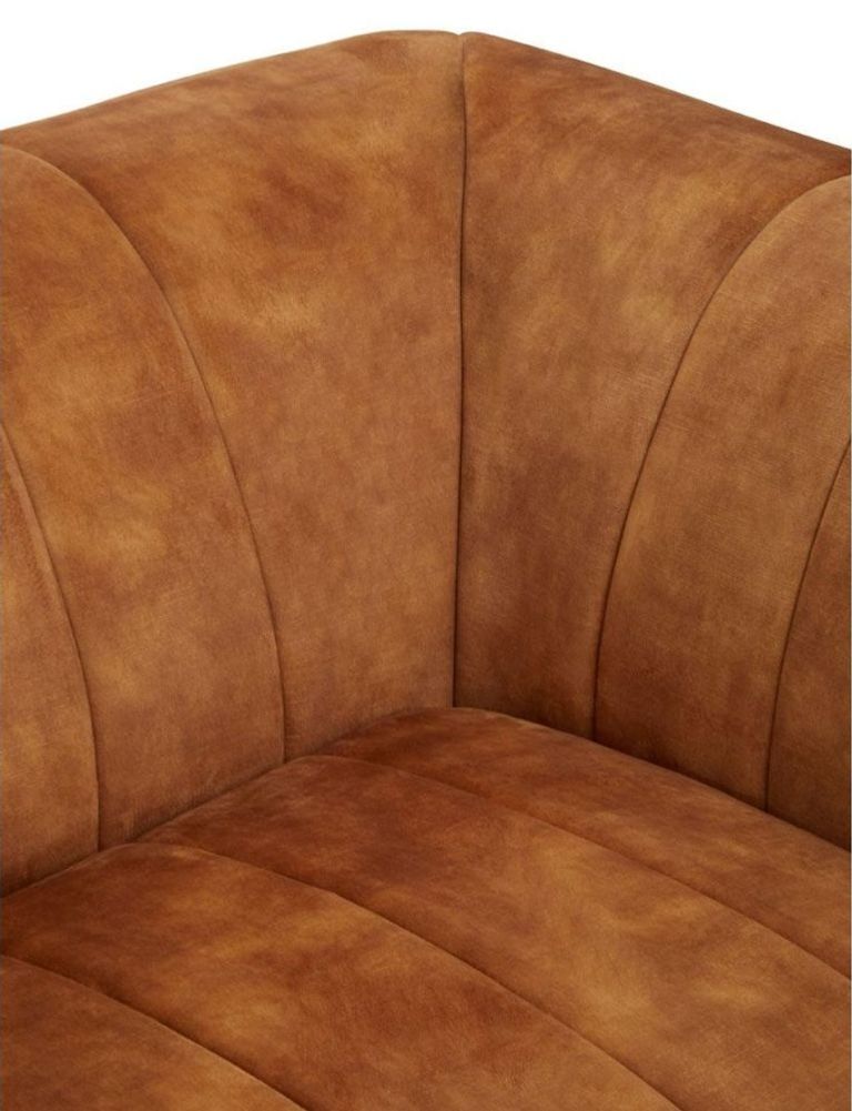 Siena Sofa - 2 Seater - Chesterfield - Brown Velvet Fabric