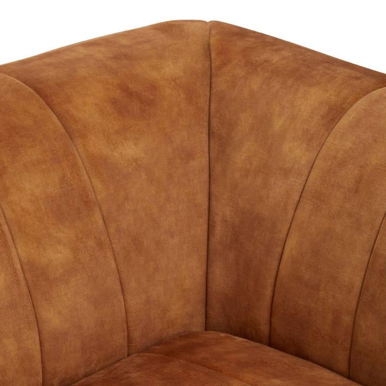 Siena Sofa - 2 Seater - Chesterfield - Brown Velvet Fabric