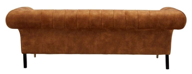 Siena Sofa - 3 Seater - Chesterfield - Brown Velvet Fabric