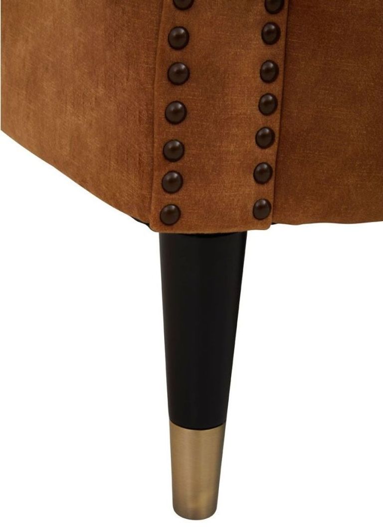 Siena Sofa - 3 Seater - Chesterfield - Brown Velvet Fabric