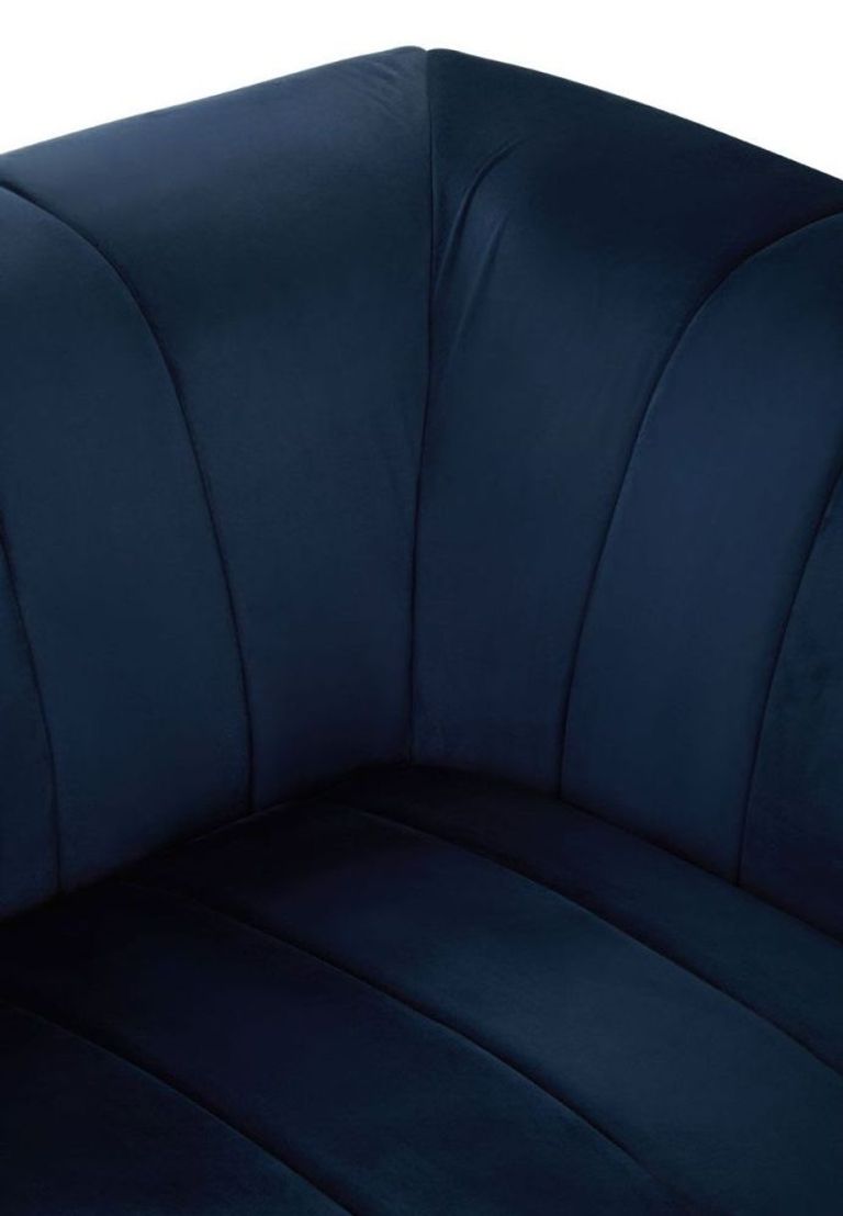 Siena Sofa - 3 Seater - Chesterfield - Midnight Blue Velvet Fabric