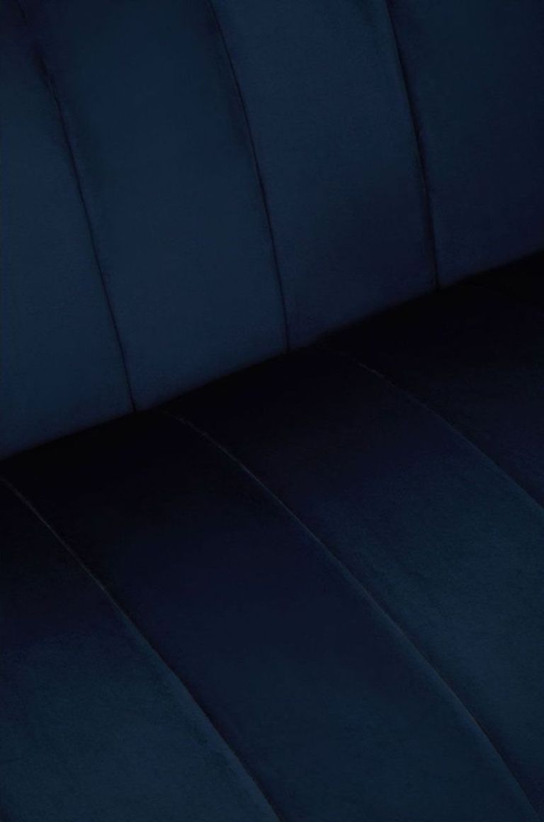 Siena Sofa - 3 Seater - Chesterfield - Midnight Blue Velvet Fabric