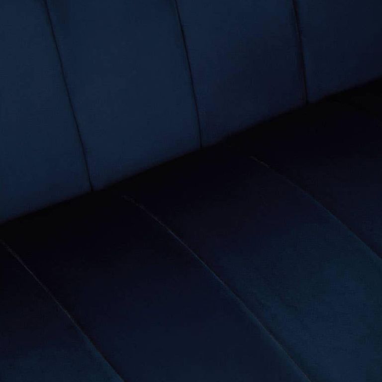 Siena Sofa - 3 Seater - Chesterfield - Midnight Blue Velvet Fabric