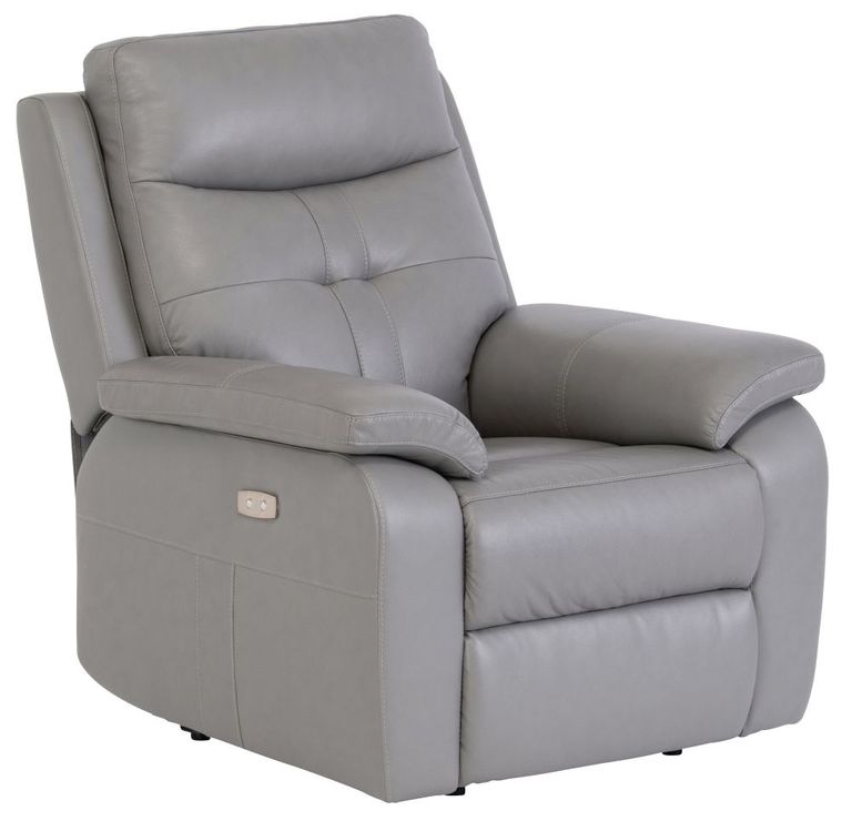 Sophia Grey Leather Electric Recliner Armchair