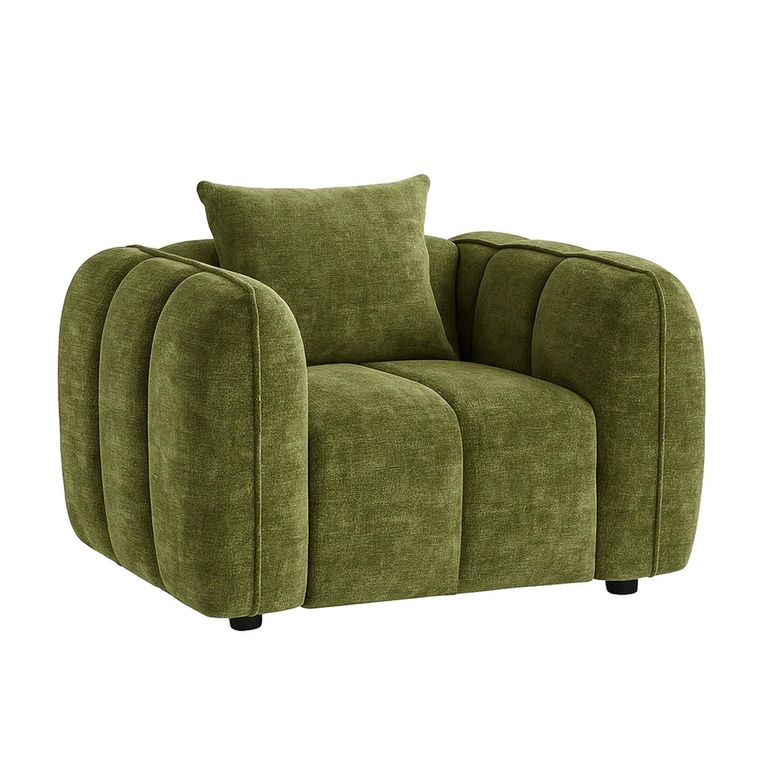Venice Sofa Set - Green Fabric - 3+2+1 Seater