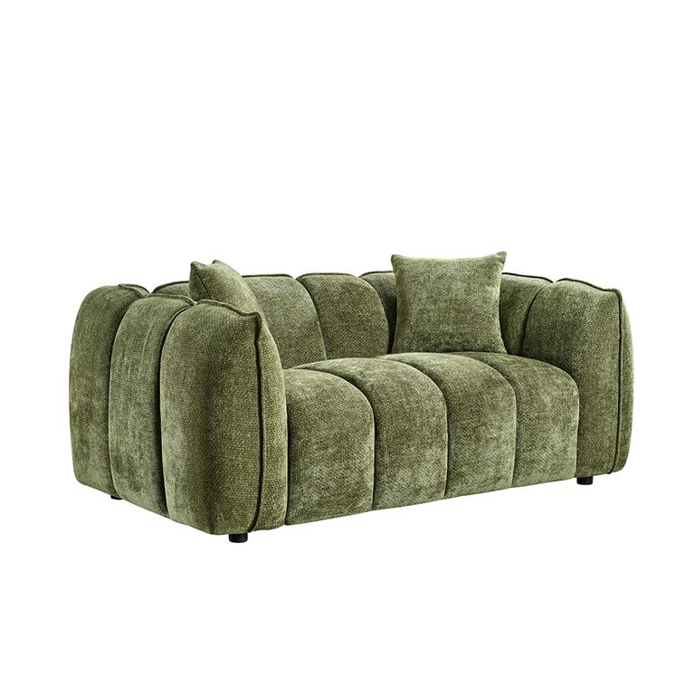 Venice Sofa Set - Green Fabric - 3+2+1 Seater