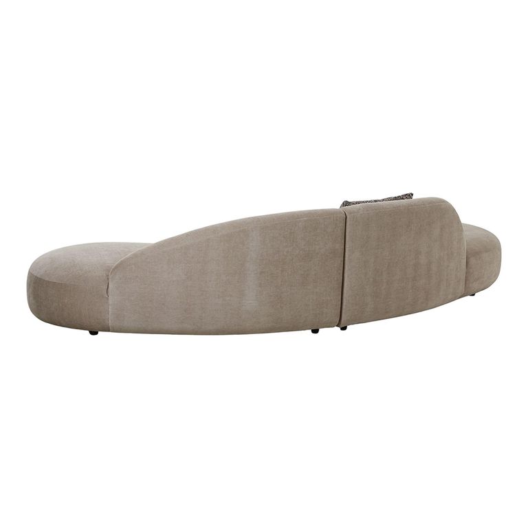 Venice 4 Seater Curved Sofa - Natural Fabric