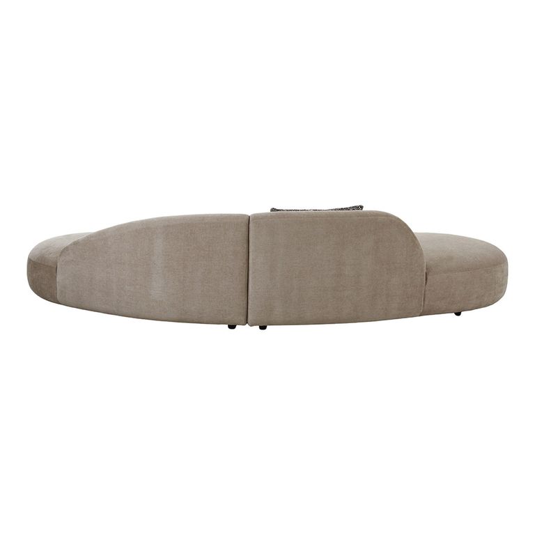 Venice 4 Seater Curved Sofa - Natural Fabric