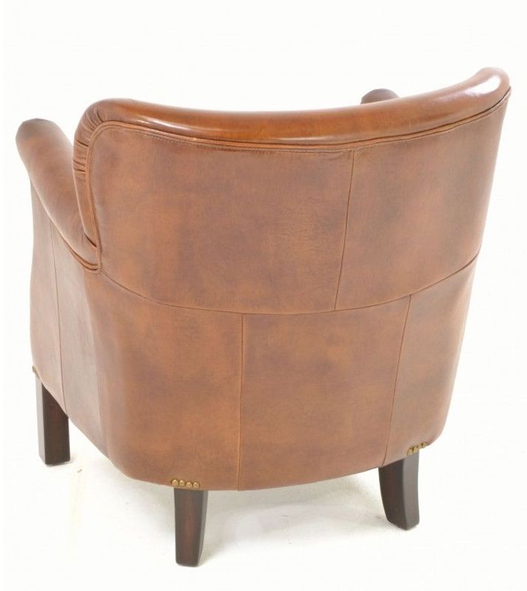 Vintage Leather Brown Club Armchair