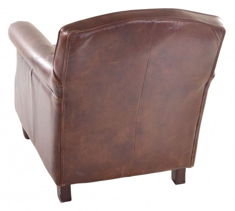 Vintage Leather Studded Front Armchair