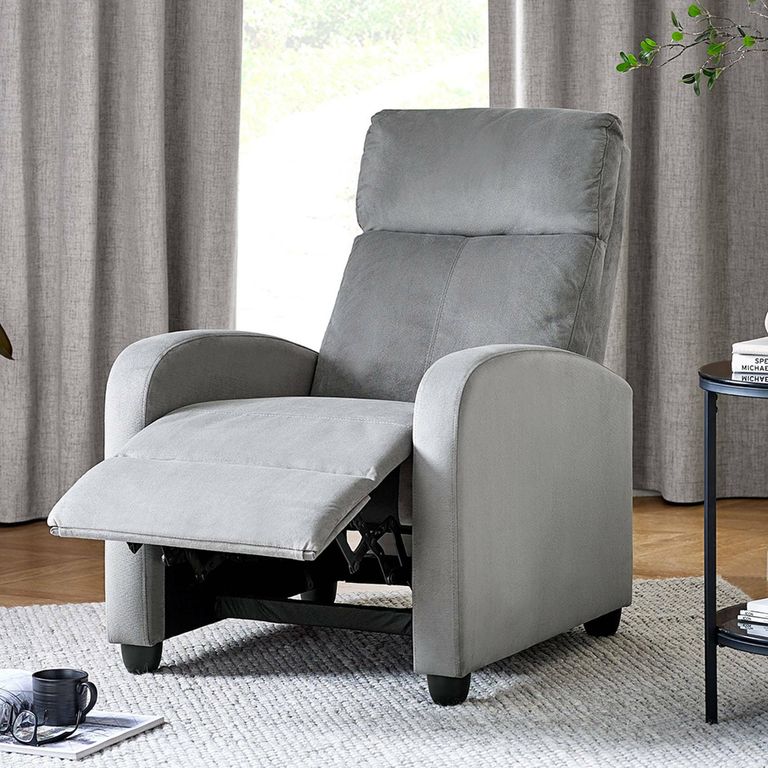 Vivo Recliner Armchair - Grey Chenille Fabric