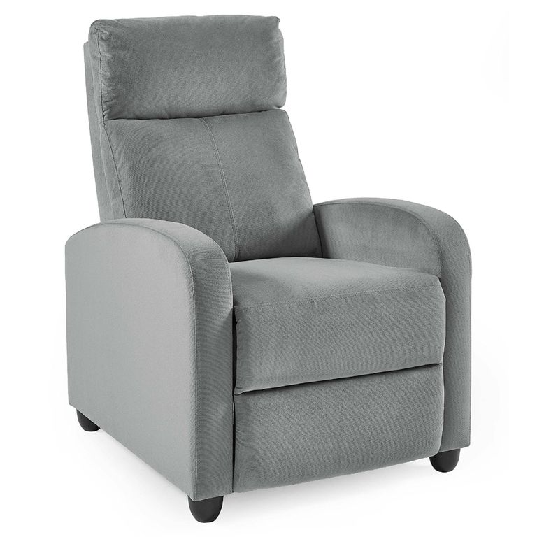 Vivo Recliner Armchair - Grey Chenille Fabric