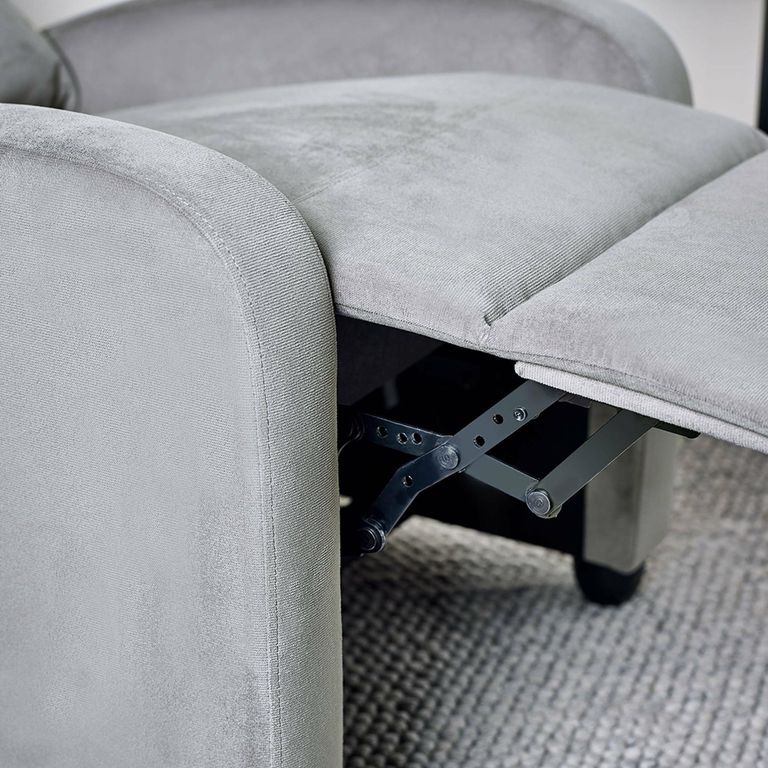 Vivo Recliner Armchair - Grey Chenille Fabric