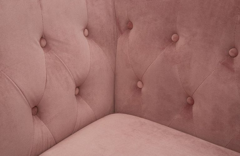 Vogue Sofa - 3 Seater - Pink Velvet Fabric