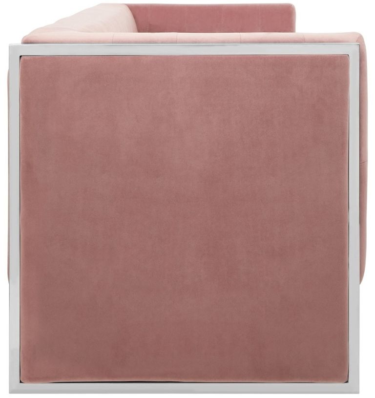 Vogue Sofa - 3 Seater - Pink Velvet Fabric