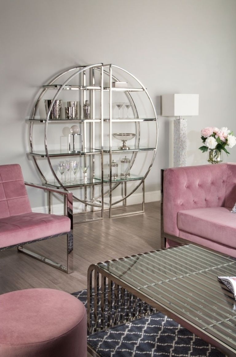 Vogue Sofa - 3 Seater - Pink Velvet Fabric