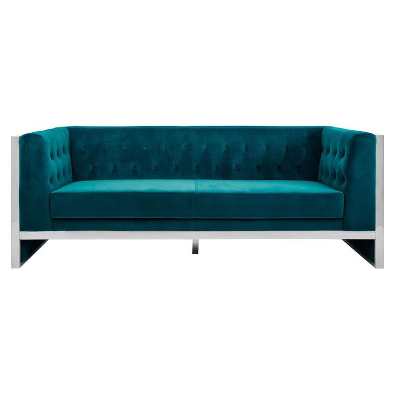 Vogue Sofa - 3 Seater - Teal Velvet Fabric