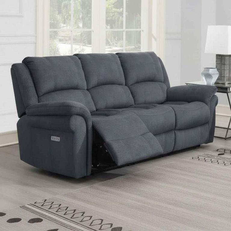 Wentworth 3 Seater Recliner Sofa - Grey Fabric