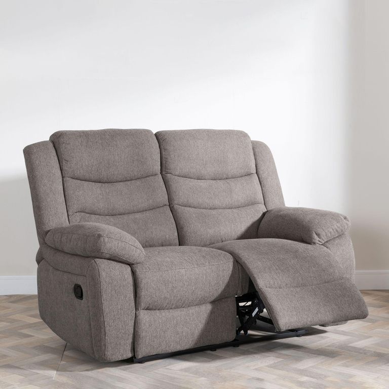Windsor Brown Fabric 2 Seater Recliner Sofa