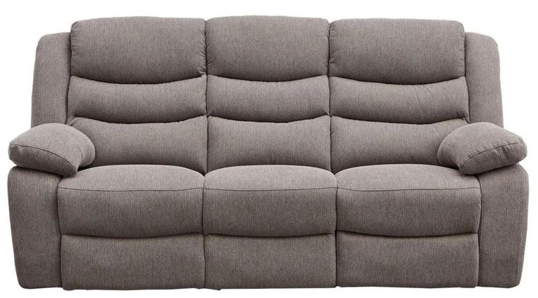 Windsor Brown Fabric 3 Seater Recliner Sofa