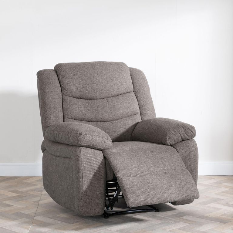 Windsor Brown Fabric Recliner Armchair