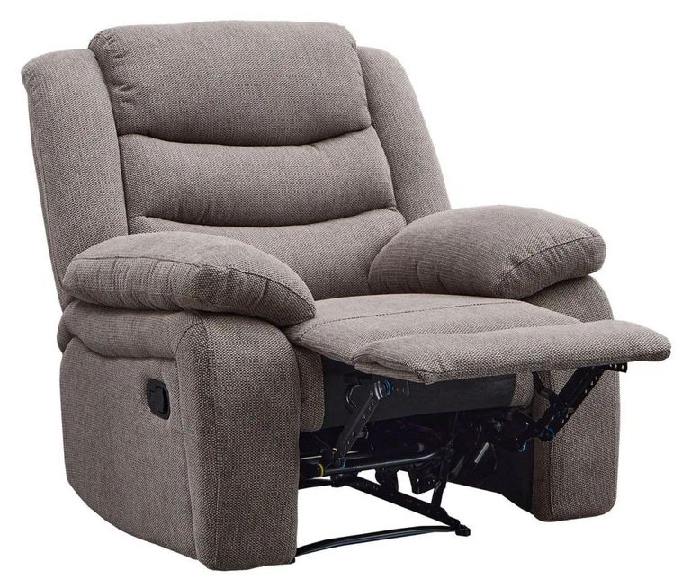 Windsor Brown Fabric Recliner Armchair