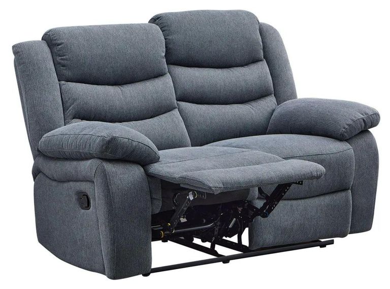 Windsor Dark Grey Fabric 2 Seater Recliner Sofa