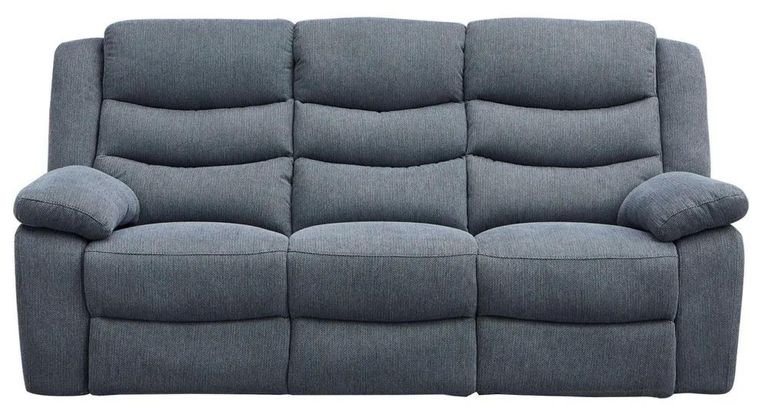 Windsor Dark Grey Fabric 3 Seater Recliner Sofa