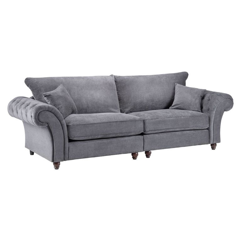 Windsor Sofa - Fullback - Grey - 4 Seater