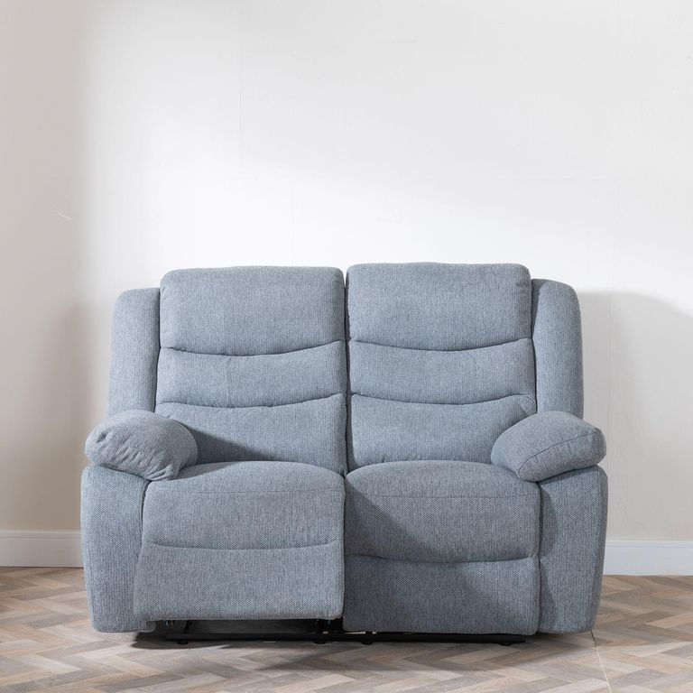 Windsor Grey Fabric 2 Seater Recliner Sofa
